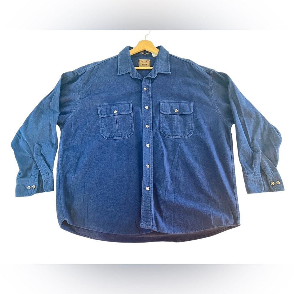 St. John’s bay  Navy Blue Long-Sleeve Button-Down Shirt